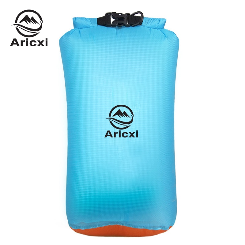 20D nylon revestido de silicone luz ultra Portátil À Prova D' Água ao ar livre Rafting Mergulho Dry Sack Bag Sacos De Natação para Rio Trekking