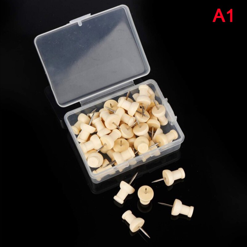 Map Markers Wooden Drawing Photo Wall Studs Cork Board Pins Thumbtack Pushpin Painting Tool Office School Supplies: A1