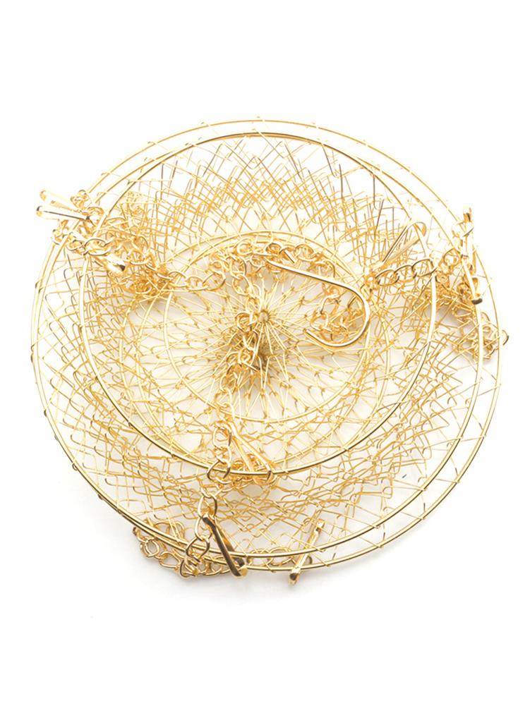 3-Tier Kitchen Hanging Fruit Basket Wire Hanging Folding Basket for Kitchen Storage