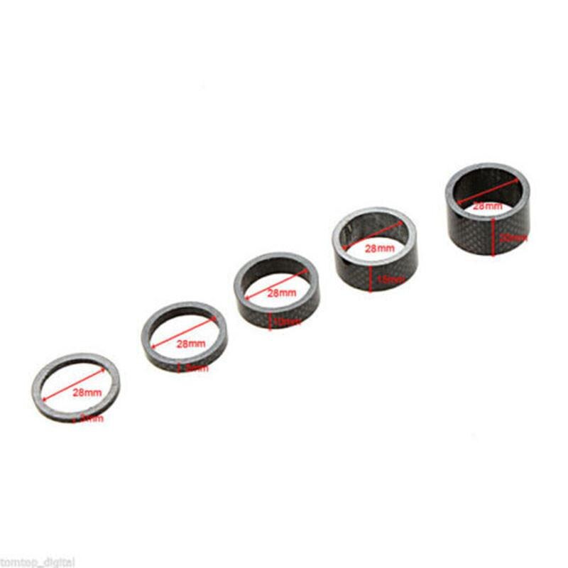 1/8 &quot; matt ud karbon sykkelavstandssett 3k blanke karbon avstandsstykker headset spacer mtb 3mm 5mm 10mm 15mm 20mm landeveissykkel avstandsstykker