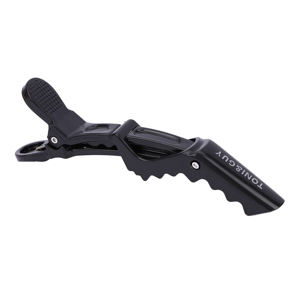 Pinces à cheveux en Crocodile pour femmes, 5 pièces, pinces de coiffeur professionnelles, tondeuse en plastique, épingles à cheveux pour Salon de coiffure: black