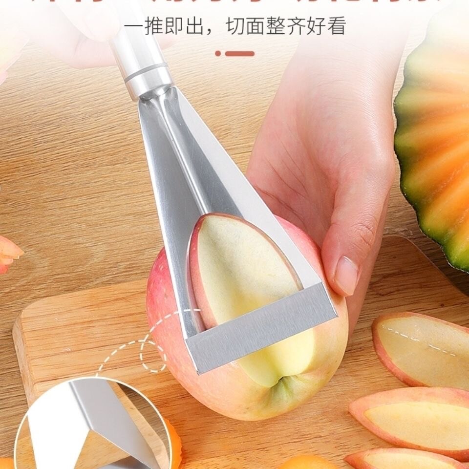 Stainless Steel Triangle Fruit Carving Knife Fruit Platter Artifact Triangle Vegetable Knife Non-slip Carving Blade Kitchen Tool