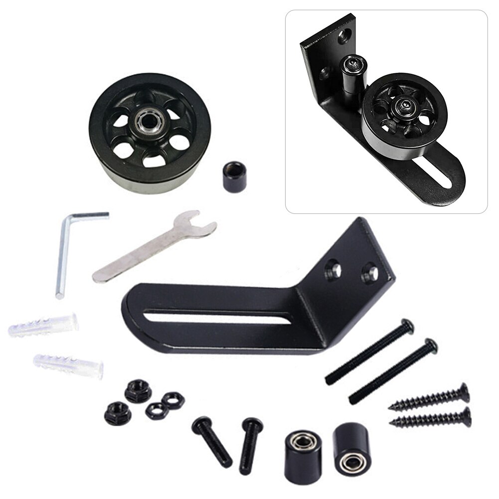 Adjustable Channel Stay Hardware Sliding Wall Mount Roller Carbon Steel Barn Door Floor Guide 8 Different Setups Home Bottom