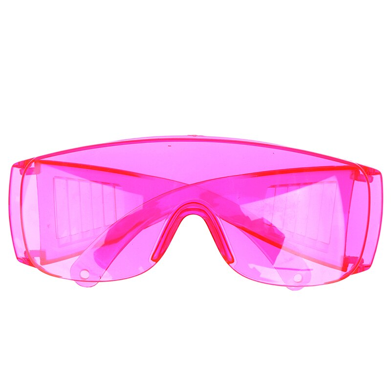 1pc transparante werkveiligheidsbrillen oogbescherming kleur anti-stofbrillen buiten auto bestuurder motorbril: Roze