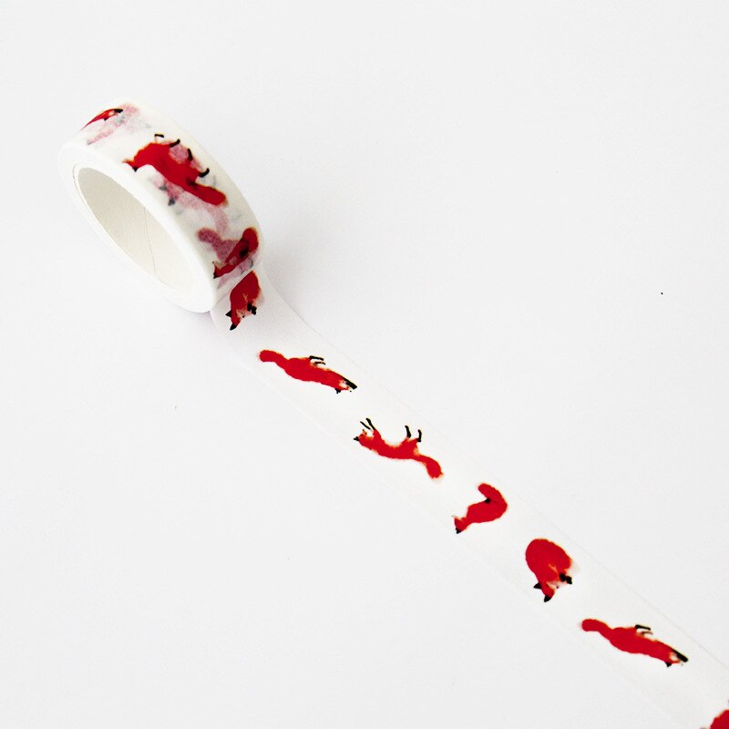 15Mm X 7M Roze Fall Eenhoorn Papier Leuke Washi Tape Japanse Briefpapier Decoratieve Afplakband Stickers Scrapbooking: D