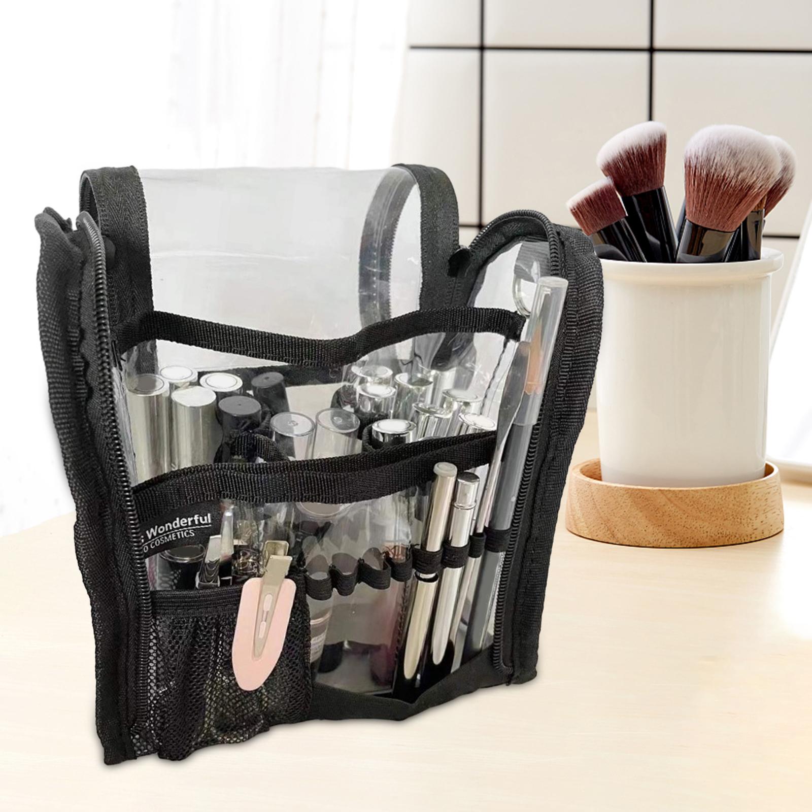 Clear Toiletry Bag Large Clear Makeup Bag Travel Cosmetic Bag, Makeup Artists Bag for Bathroom Office Home