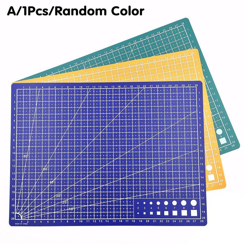 A4/A5 Cutting Mat Self Healing Sewing Mat Single Side Craft Mat Cutting Board for Fabric Sewing and Crafting DIY Art Tool K1L2: A4 Random