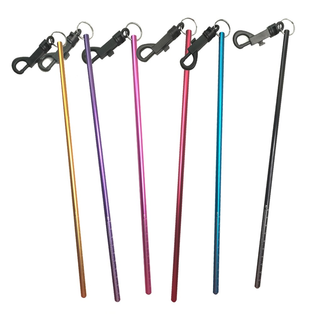 35cm aluminiums dykkertank banger reef stick hummer pointer med måle snap clip undervands dykning kildle stick lav støj