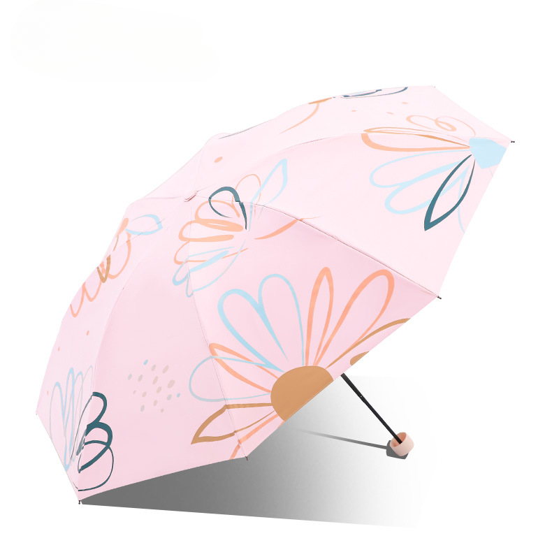 Authentieke Bescherming Tegen De Zon En Anti-Uv Parasol Draagbare Opvouwbare Parasol Paraplu Voor Zowel Regen Als Zonneschijn: YELLOW