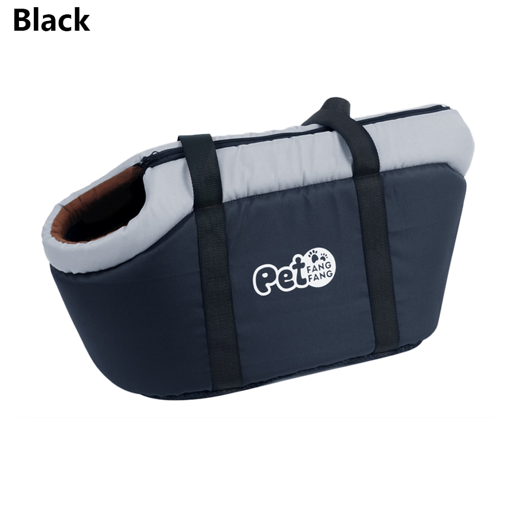 Mochila portamascotas para perros y gatos pequeños, producto de viaje al aire libre, para mascotas, Chihuahua, Pug, cachorro de Yorkshire Terrier: Negro / 38x20x25 cm
