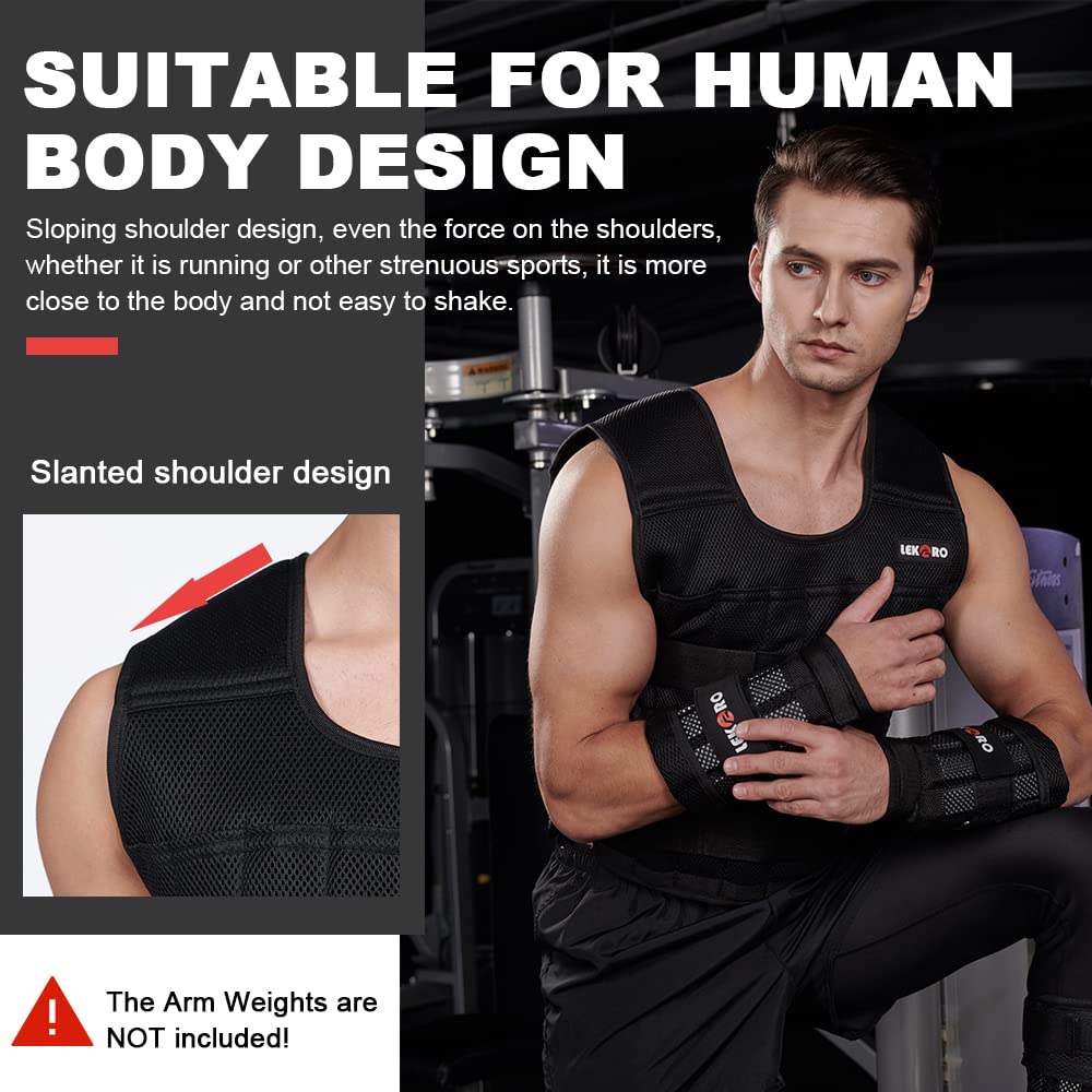Herre vægtbærende vest med 20kg vægte, fitness vægtbærende træningsvest, justerbar vægtvest, fitnessudstyr, sportsvest