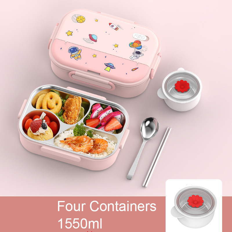 PizzAthome 316 Stainless Steel Lunch Box Food Grade Bento Box for Kids Adult Stackable 2 Layer Containers Leakproof Lunch Box: Red