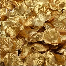 Pétalos de rosa de plata/oro 1000 unidades/lote, pétalos de rosa artificiales para decoración para de boda, pétalos de rosa para boda RS03