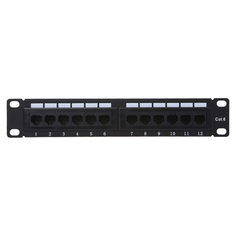 Cat6 12 Port RJ45 Patch Panel UTP LAN Network Adapter Cable Connector