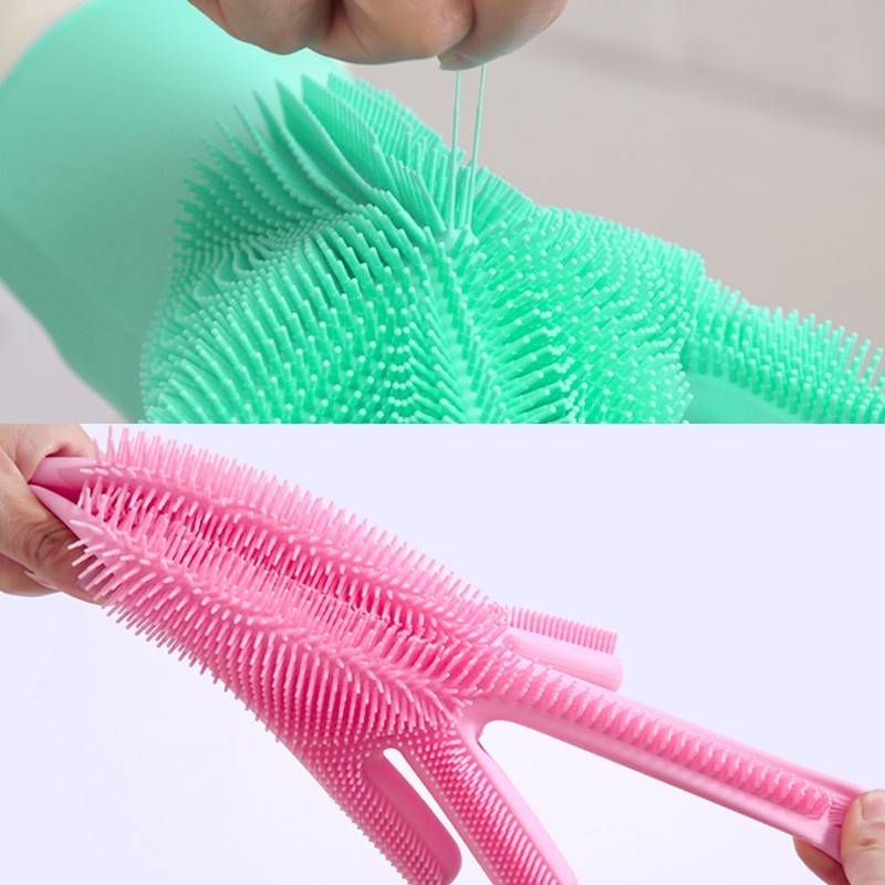 GASON Magic Silicone Gloves Scrubbing Gloves For Dishes Dishwashing With Scrubbers Dish For Kitchen Car Wash And Pet Care 1PC