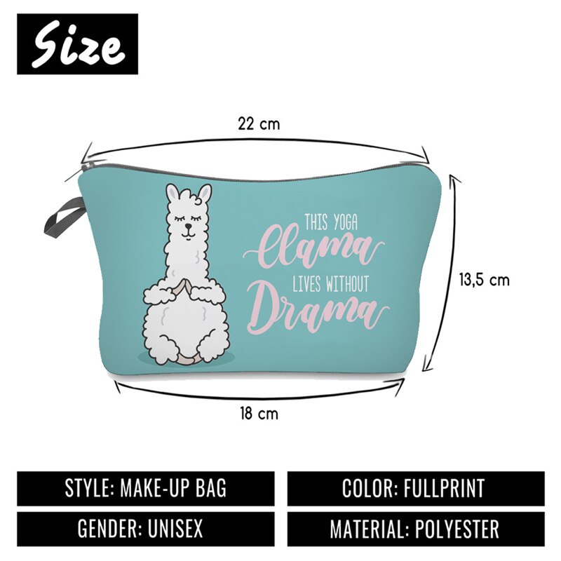 Jom Tokoy Cosmetische Organizer Tas Make Up Printing Lama Cosmetische Tas Mode Vrouwen Make-Up Tas Hzb921