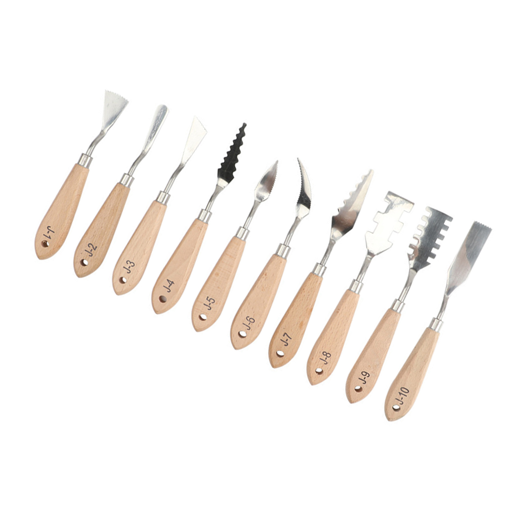 10 Pcs Practical Oil Painting Scrapers Metal Painting Spatula Art Painting Supplies: Default Title