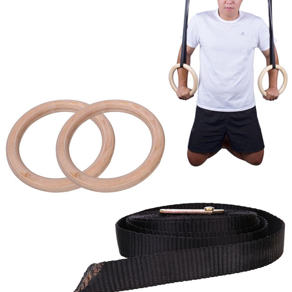Gymnastic Ring Fitness Wooden Fitness Rings Exercise Exercise