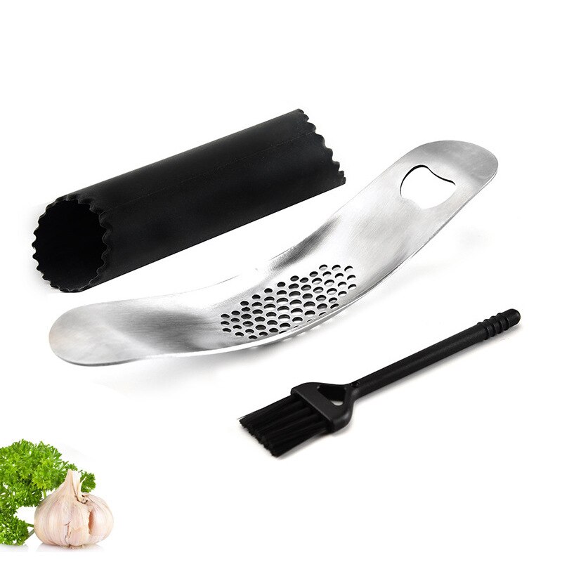 Stainless Steel Arc Rocker Rocking Garlic Press Crusher Mincer Chopper Kitchen Tools Bottle Opener Can Opener
