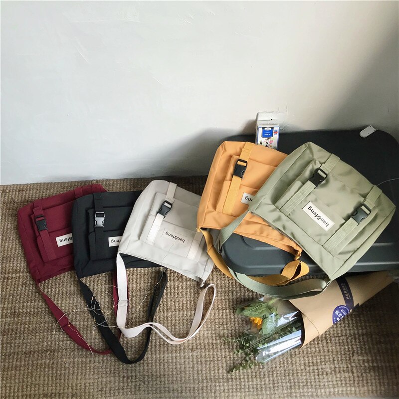 Japonês grande-capacidade bolsa de lona novo 2021 legal função à prova dwaterproof água estudante mensageiro saco de escola bolsas crossbody saco