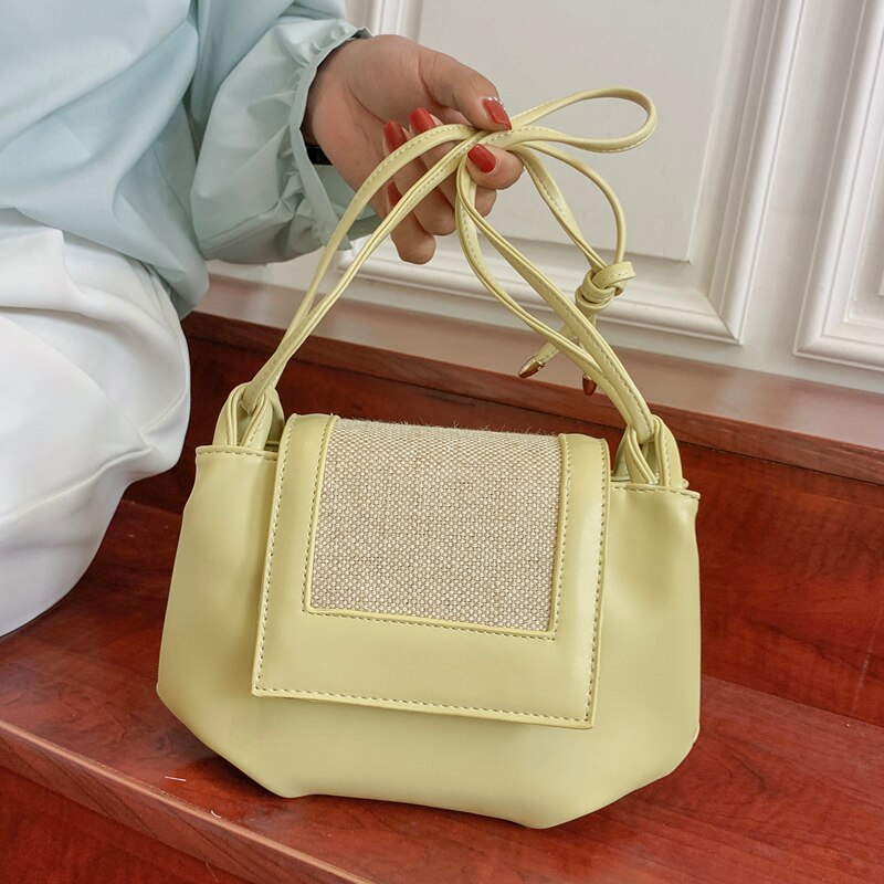 Einfache Feste Farbe Kleine PU Leder Klappe Umhängetaschen für Frauen Sommer modisch gebrandmarkt Damen Schulter Handtaschen