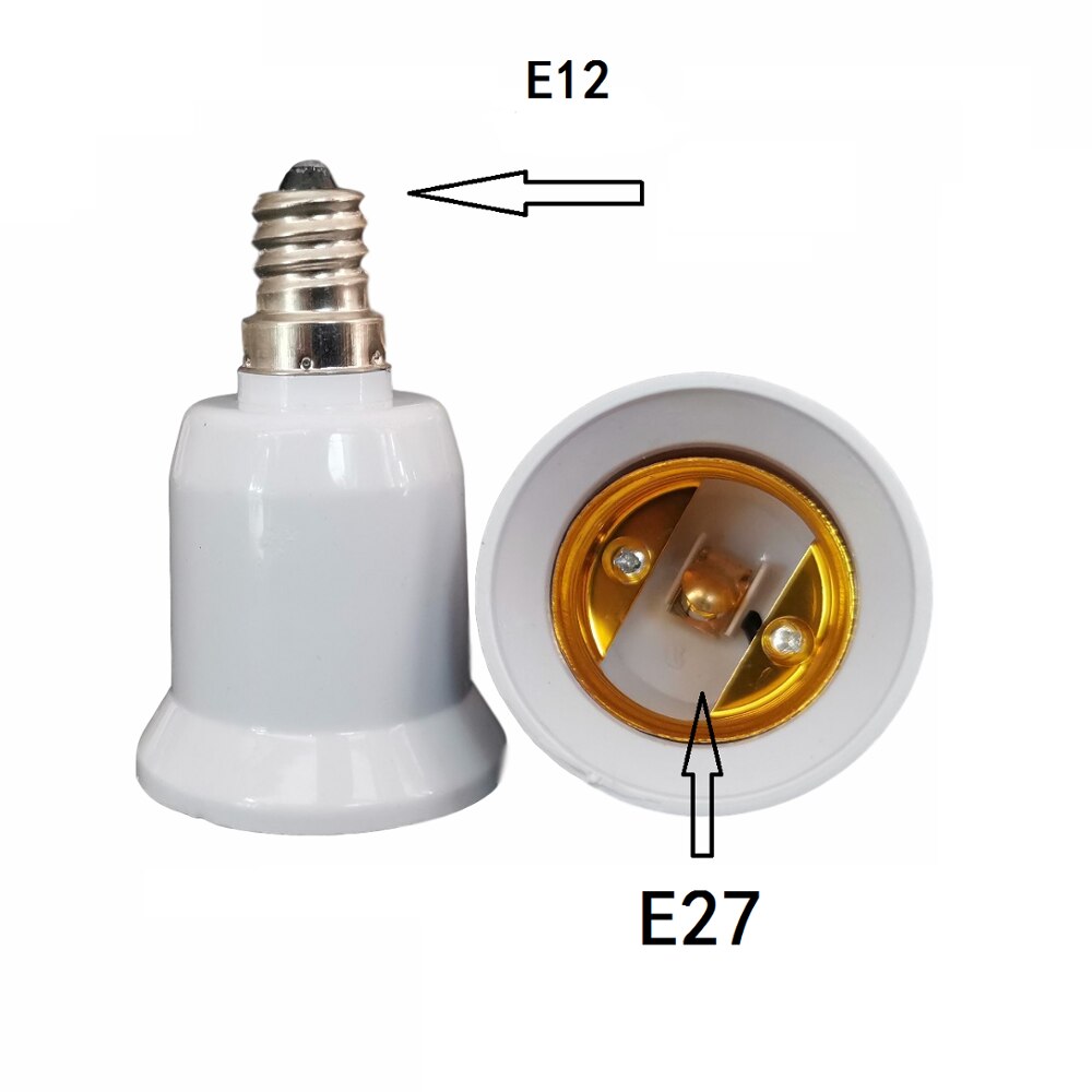 E10 e12 e14 to g9 mr16 e27 lampeholderkonverter 110v 220v adapter til basestik til led-lampe majspære: E12 to e27