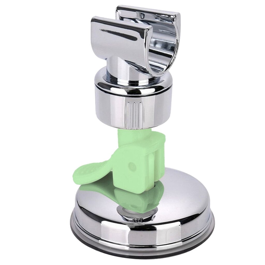 Douchekop Handset Houder Chrome Badkamer Wall Mount Verstelbare Zuig Beugel Krachtige Zuignap Douche Beugel Base: Green