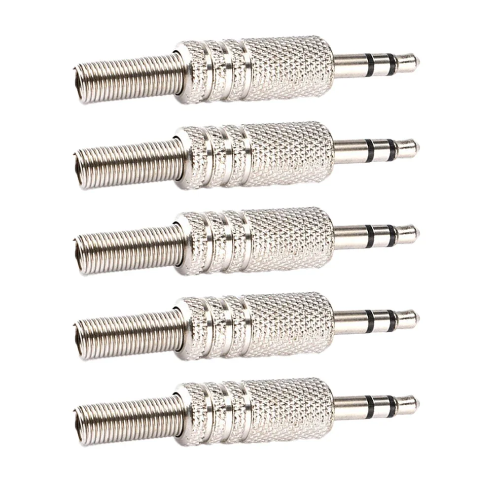 Set di adattatori audio da 5 pezzi: spine placcate in oro da 6,35 mm a RCA/3,5 mm, alloggiamento in metallo, blocco a vite, audio Hi-Fi per microfono/ampli/altoparlante