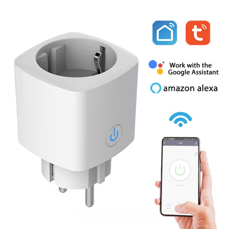 Tuya WiFi Smart Plug Outlet Monitor Power Electrical Smart Socket Remote Control Works With Alexa Google Home No Hub Required