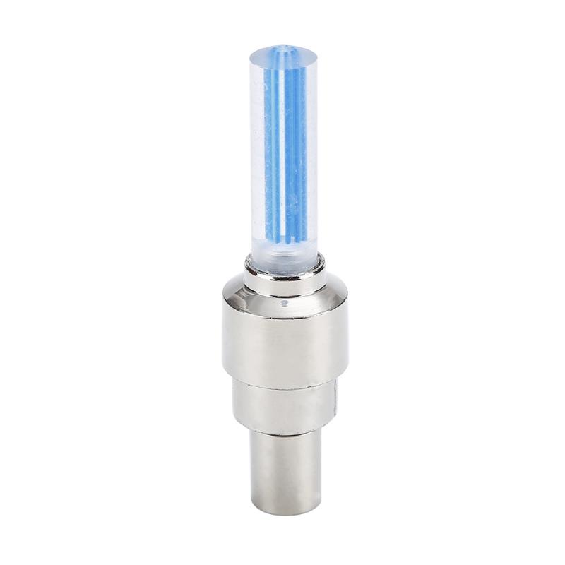 1Pc Waterdichte Fiets Auto Wiel Tire Flesdop Spoke Flash Led Verlichting Lamp Leds Tyre Ventieldopjes Wiel spaken Led Licht: blue