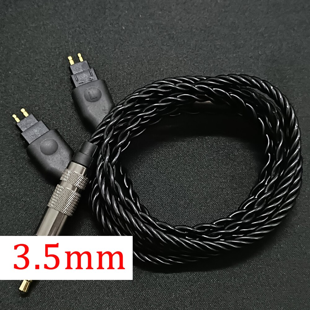 Upgrade Vervanging Kabel Voor Sennheiser HD414 HD650 HD600 HD580 HD565 HD545 HD535 HD525 HD265 HD25 Hoofdtelefoon Audio Kabels: 3.5mm Black