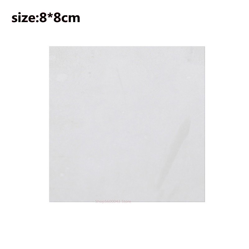 Arcilla de plata de arte, papel de plata de ley 999, de joyería de plata artesanal hecho a mano, tipo de papel plegable de plata suave: 8x8cm 1pcs