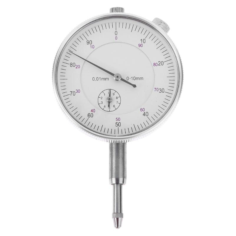Precision Pointer Dial Indicator Gauge Measurement Tool 0-10mm 0.01mm Vertical Contact Round Dial Indicator Gauge