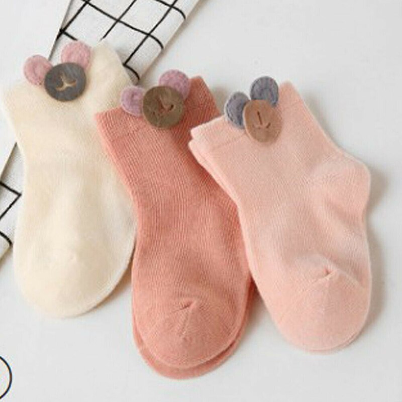 1 Pair Newborn Baby Girls Kids Ankle Socks Cotton Short Socks Cartoon Cute Lovely Random Color