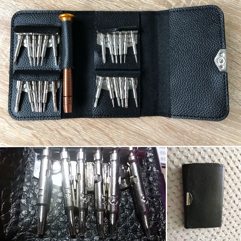 Outil de réparation de téléphone 25 en 1, jeu de tournevis multifonctionnel ouverture de précision pour téléphones tablette PC Hex Torx Kits de bricolage
