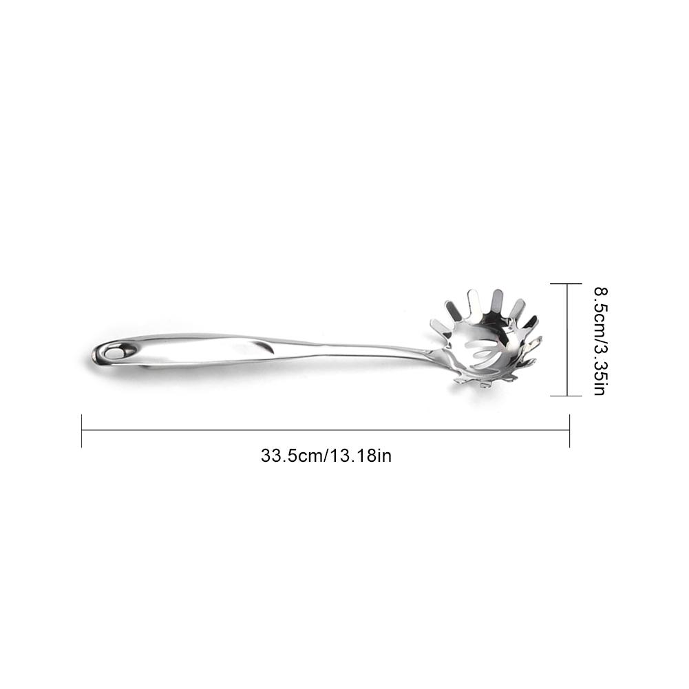 Pasta Server Durable Stainless Steel Pasta Spoon Server with Ergonomic Handle Heat Resistant Kitchen Spaghetti Server #CW