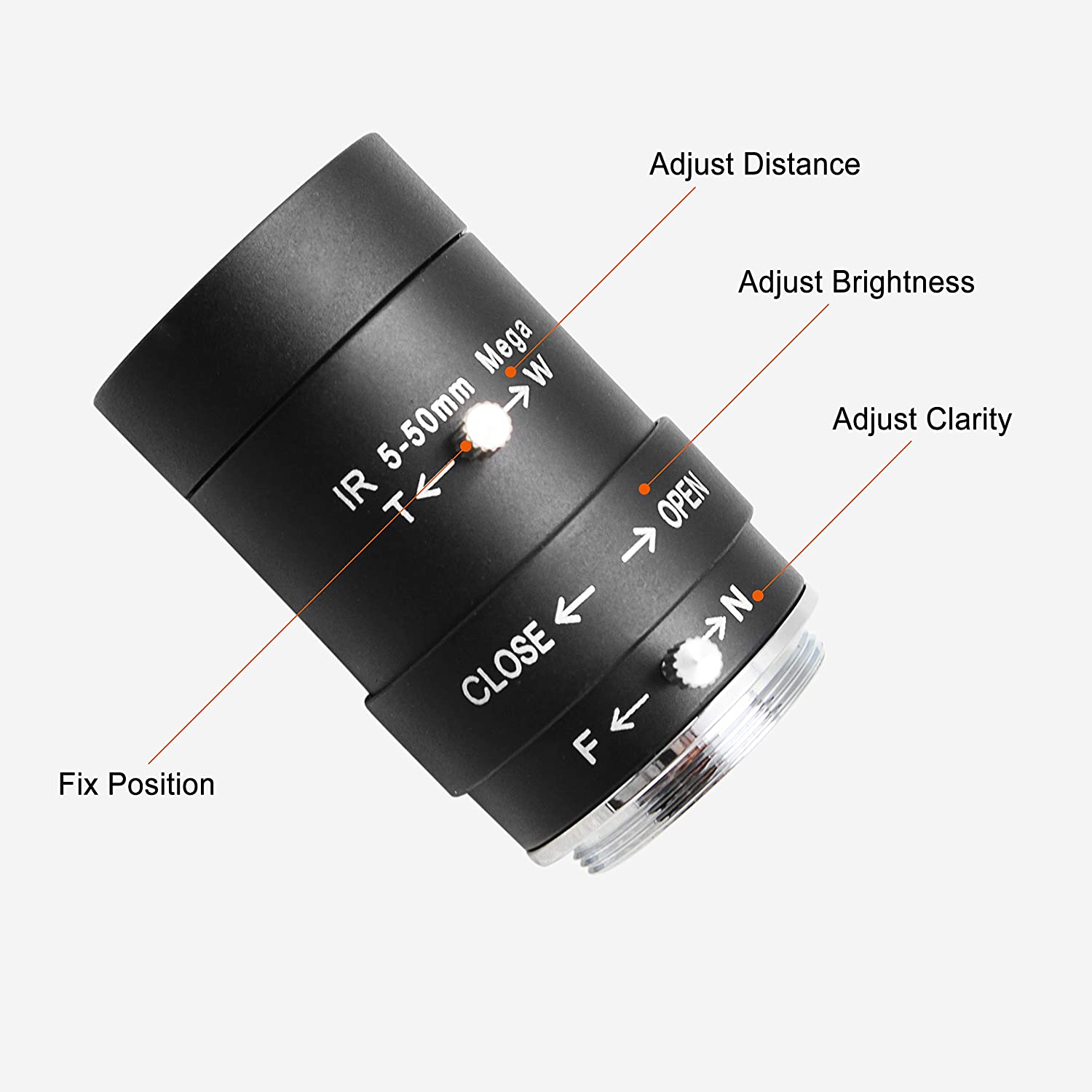 Megapixel 2.8-12mm Varifocal HD Security Camera Lens Manual Zoom &amp; Focus CS Mount