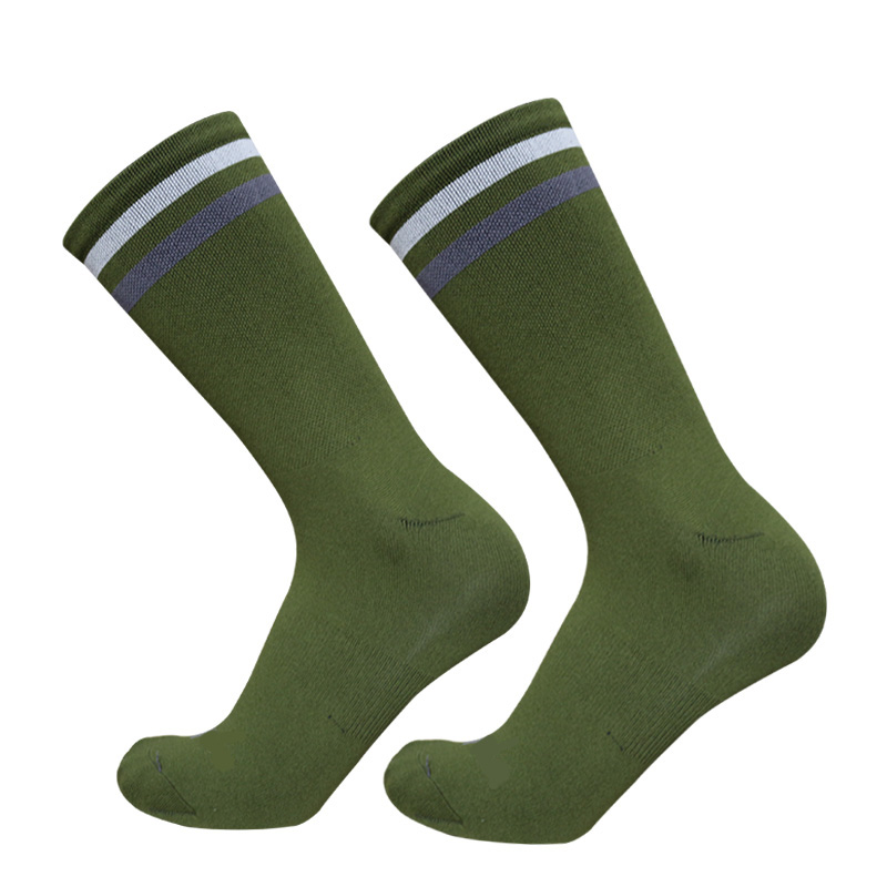 New rapha Road Bike Striped Socks Men and Women Breathable Bike Socks Outdoor Sports Racing Cycling Socks: B dark green