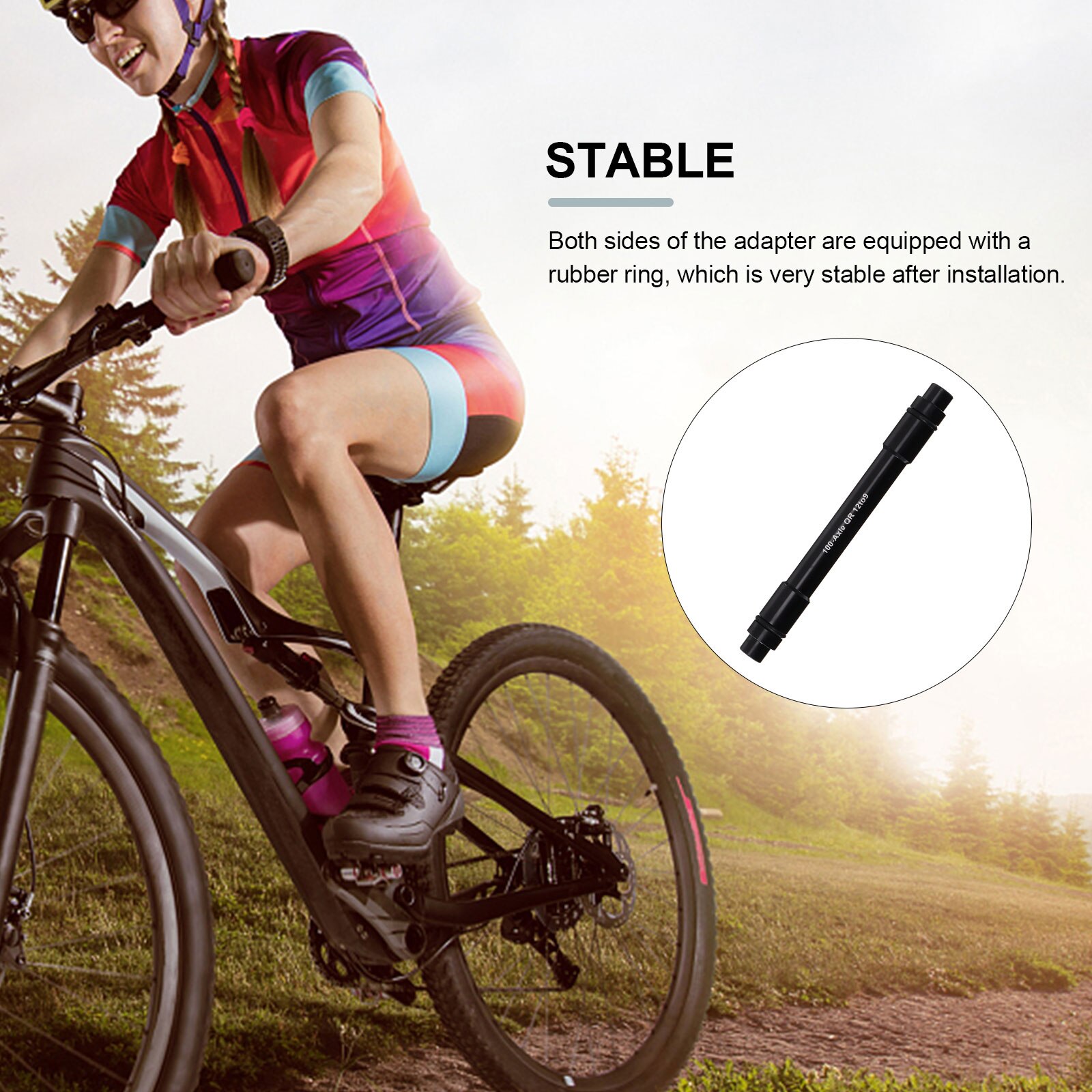 Bike Tube Shaft Conversion Hub Conversion Kit 12mm to 9mm Conversion Adapter