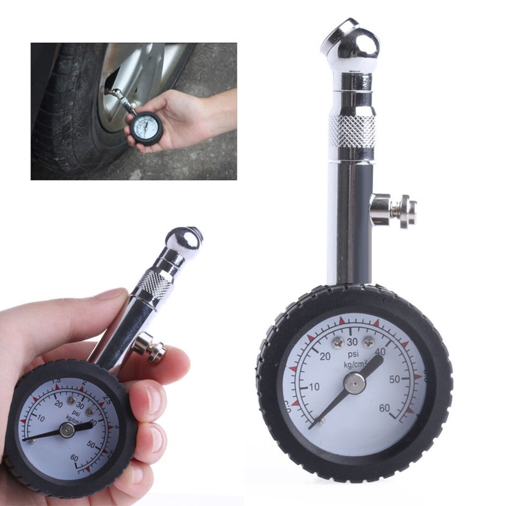 Car Vehicle Automobile Tire Air Pressure Gauge 0-60 psi Dial Meter