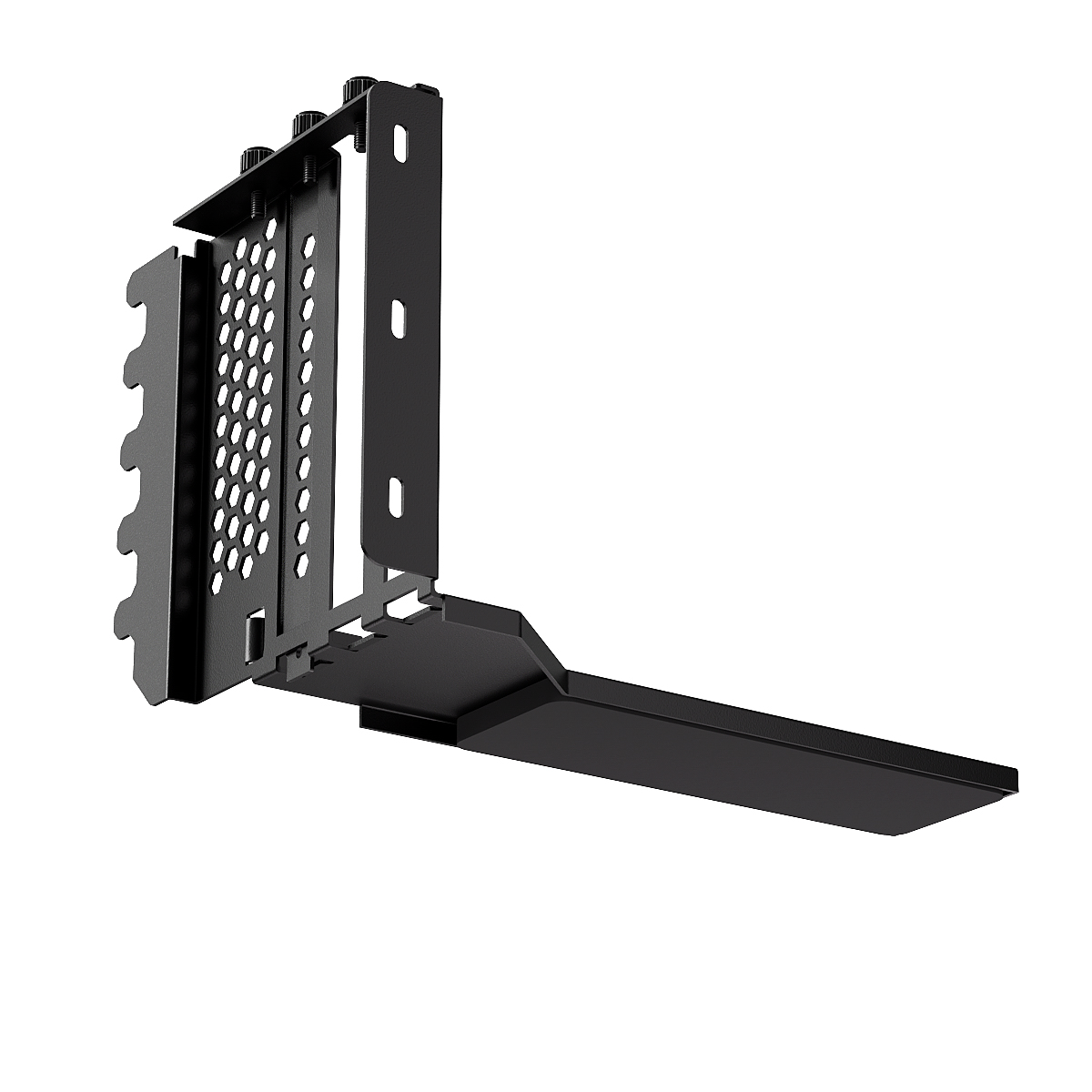 TEUCER-Soporte de montaje Vertical GPU, Kit de soporte para tarjeta gráfica con Cable elevador antiinterferencias PCI-E 4,0x16 de 20cm, 90 grados: Naranja