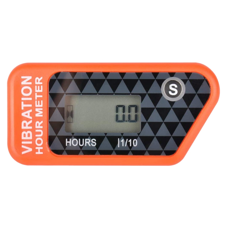 Digitale selbst angetrieben Drahtlose Stunde Meter Rückstellbare Arbeit Timer, Benutzer sperren Abschaltung für Generator Marine ATV Rasen: Orange