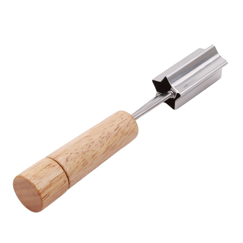 Rvs Cookie Mallen Bloem/Hart/Ster Vorm Cookie Cutter Met Houten Handvat Bakken Gebak Cake Decorating