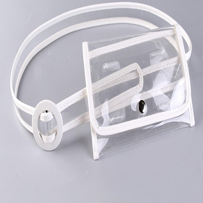 Durchsichtige strandgürtel-bauchtaschen, damen-sommer-pvc-hüfttaschen, transparente jelly-brusttaschen für damen und mädchen