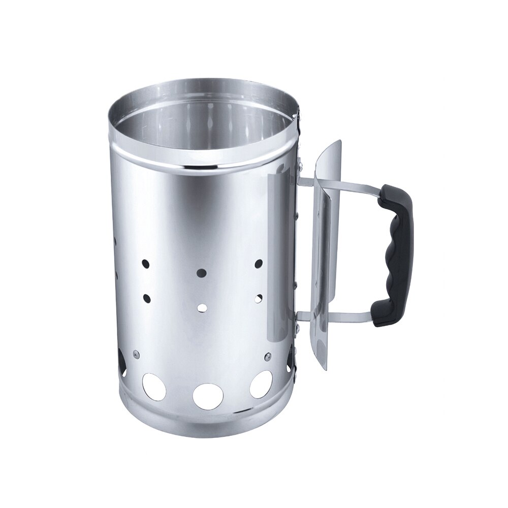 Stainless Steel Charcoal Barrels Leak Hole Charcoal Firing Basket Suitable For Barbecue Charcoal Barrel Barbecue Supplies