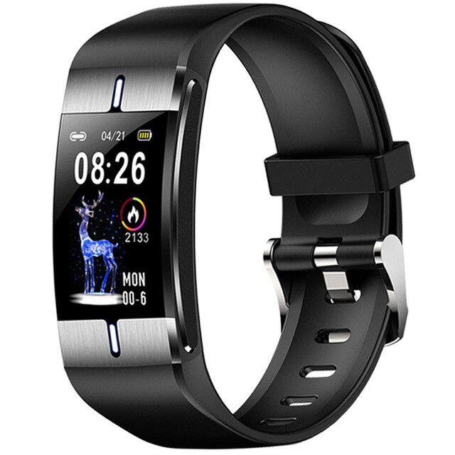 Lsmartlife BM08 Smartwatch - Heart Rate, Blood Pressure, Weather, Fitness Tracker for Android & iOS: Black