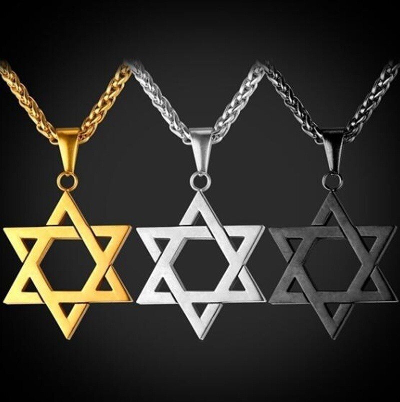 Classic Mystery Mogen Star of David Pendant Necklace Israel Jewish Jewelry