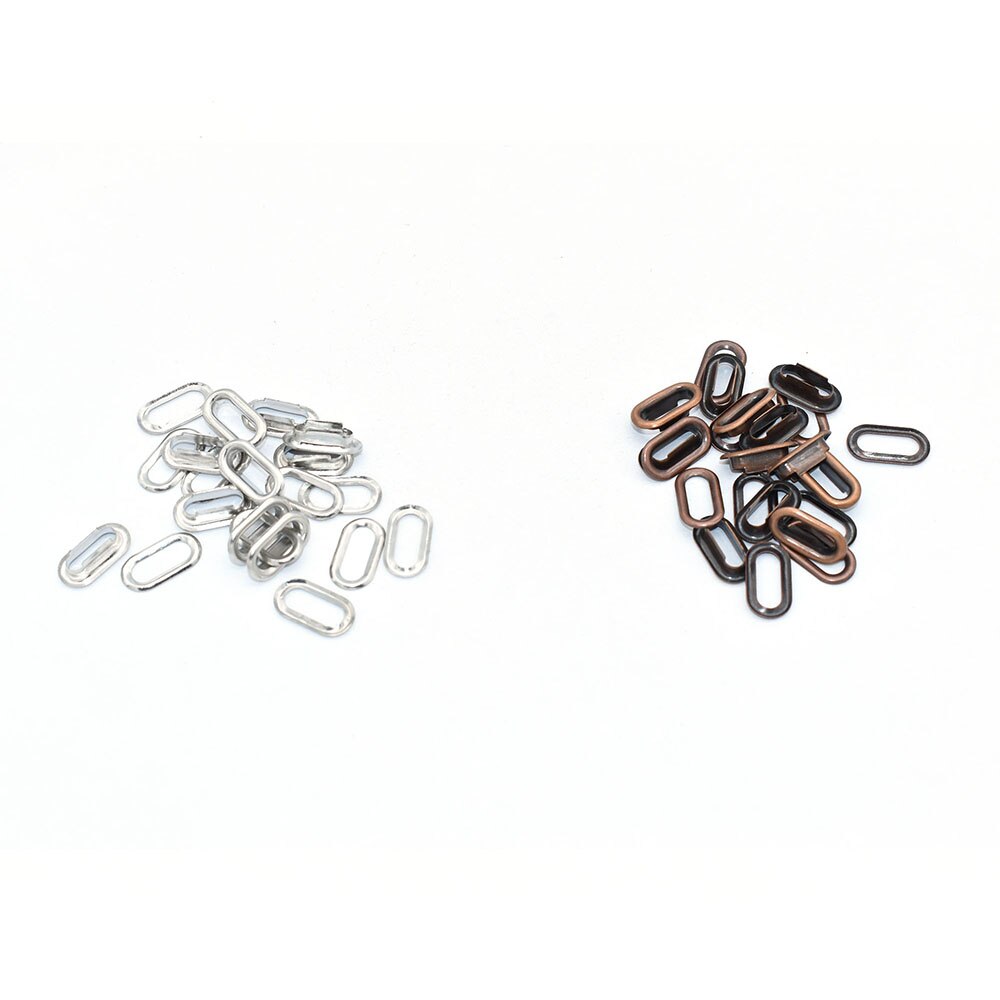 Œillet métallique ovale en cuivre, 10mm, accessoires pour couture de chaussures, sac, fabrication de cuir