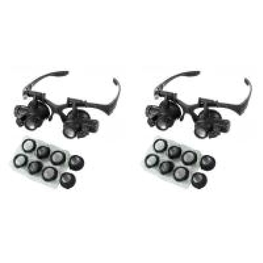 Occhiali da vista professionali regolabili con fascia per la testa lente d'ingrandimento a portato con lente d'ingrandimento occhiali 10X/15X/20X/25X lente d'ingrandimento: bianca