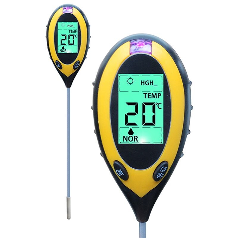 4 In1 Digital Soil Meter PH Moisture Soil Meters Detector Multitool Sunlight/Moisture/PH value/Temperature Instrument For Plants